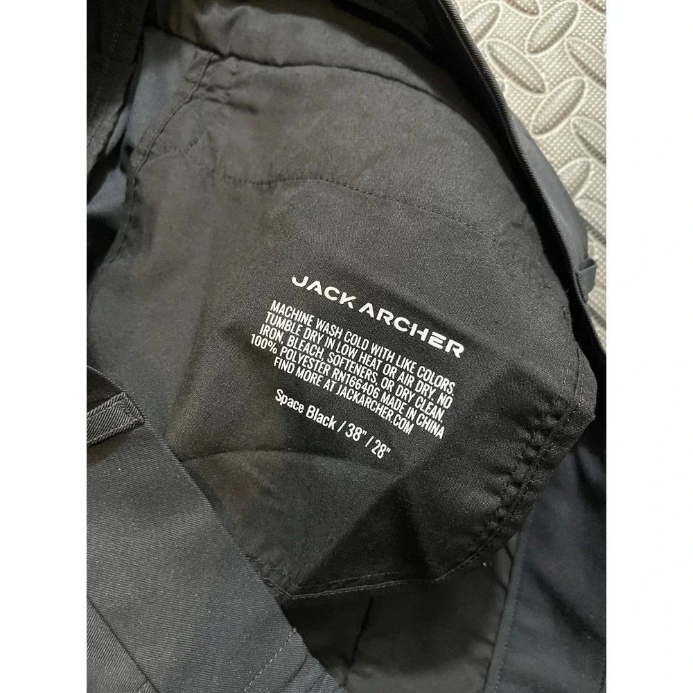 Jack Archer Jetsetter Pants Mens 38x28 Space Black Performance Tech Chino